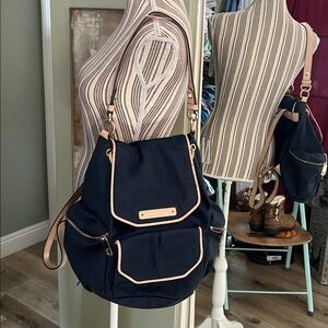 🛑 1 hour sale. Juicy Couture, Navy and Tan Versatile Backpack, adorable